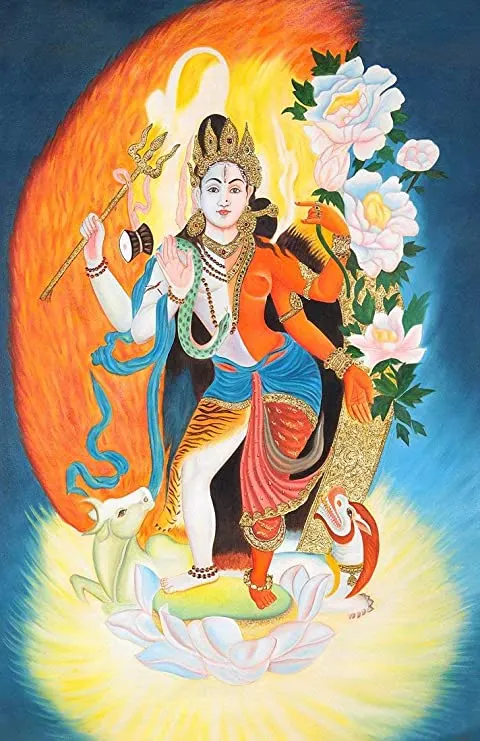 Shiv Shakti HD Painting Wallpaper Shiv Shakti HD Painting Wallpaper